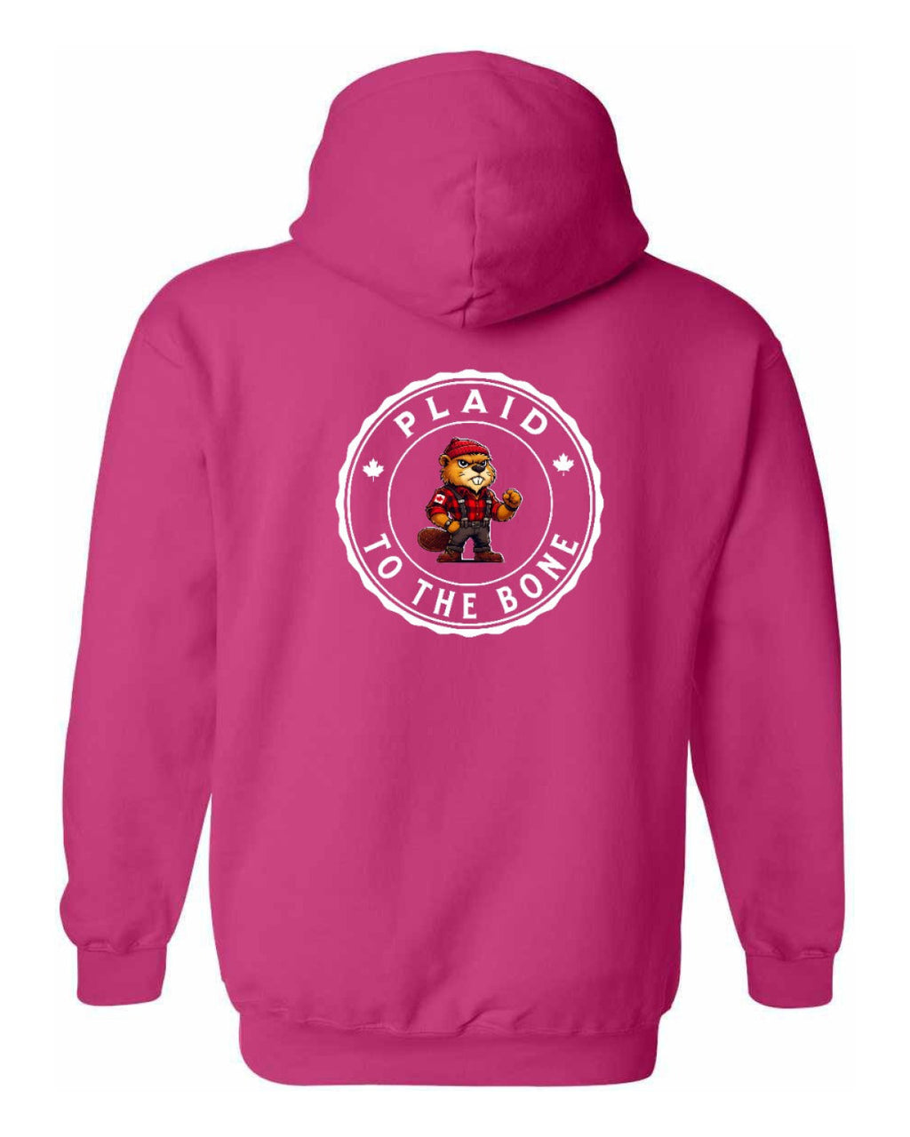 Plaid to the Bone Beaver Left Chest and Back Pullover - Unisex