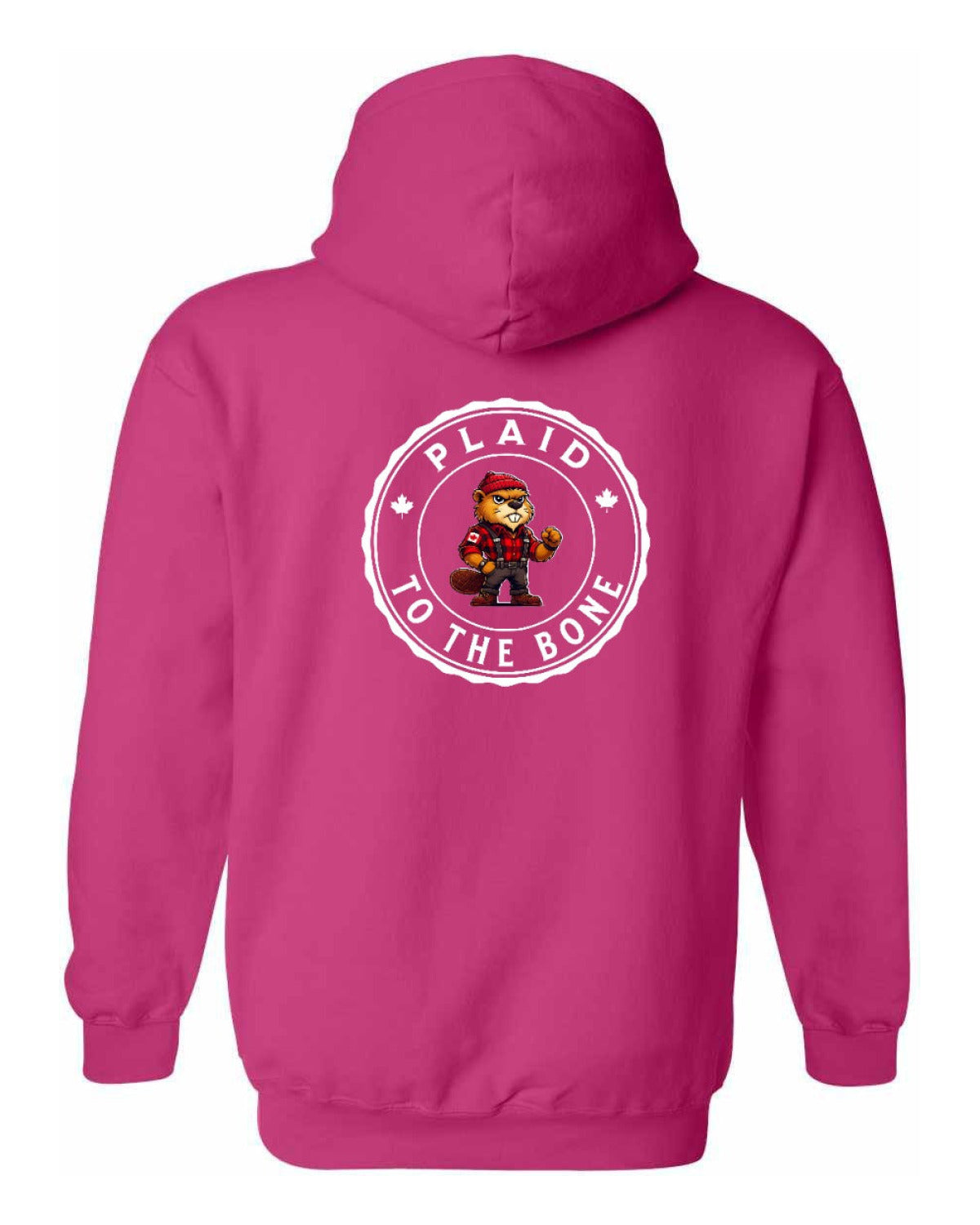 Plaid to the Bone Beaver Left Chest and Back Pullover - Unisex