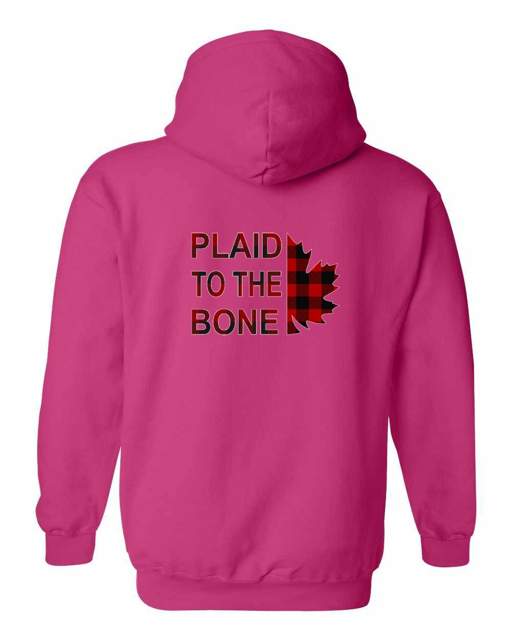 Plaid to the Bone Stacked Leaf Left Chest and Back Pullover - Gildan Canada (sewn Internationally)