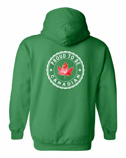 Proud to be Canadian Leaf Left Chest and Back Pullover - Gildan Canada (sewn Internationally)