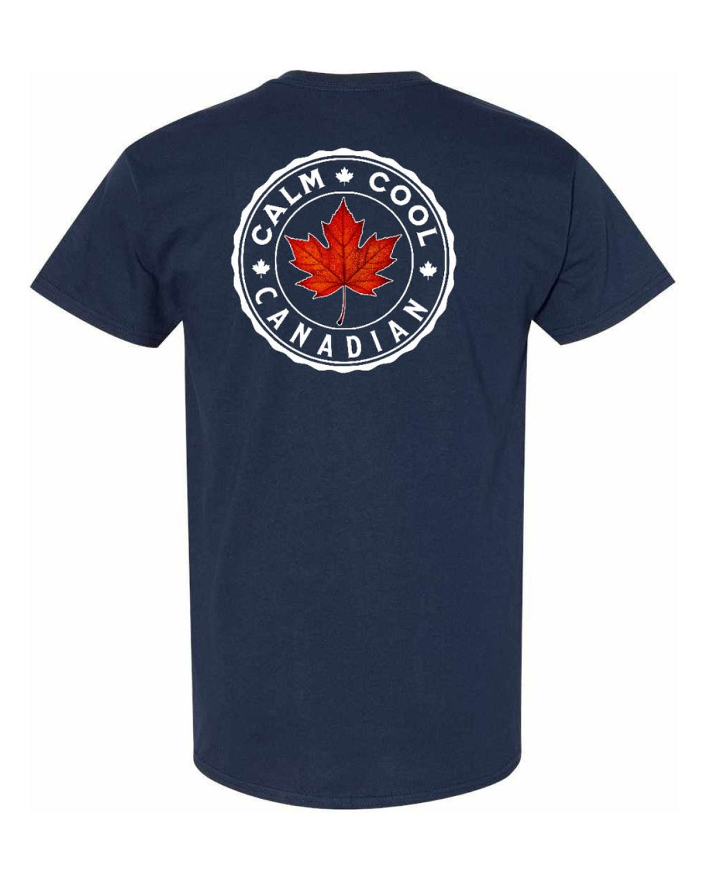 Calm Cool Canadian Leaf Left Chest & Back Men's Tee