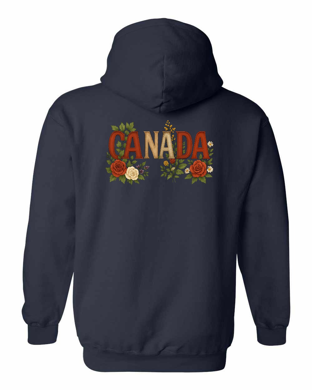 Canada Flowers Left Chest and Back Pullover - Gildan Canada (sewn Internationally)