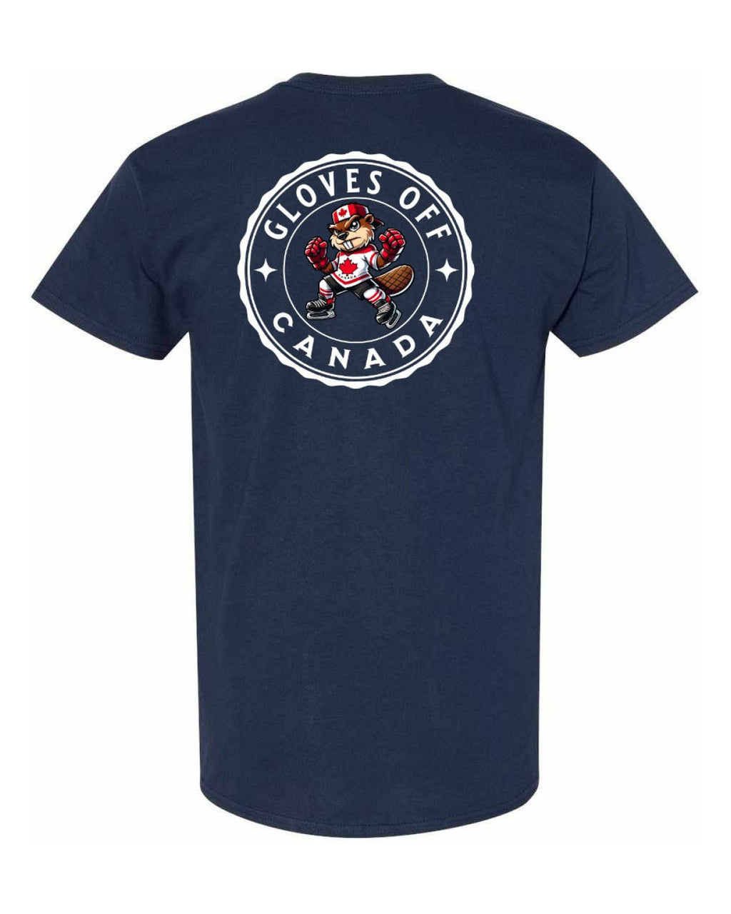Gloves Off Beaver Left Chest & Back  Men's Tee