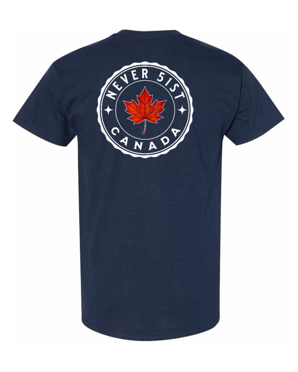 Never 51st Leaf Left Chest & Back  Men's Tee