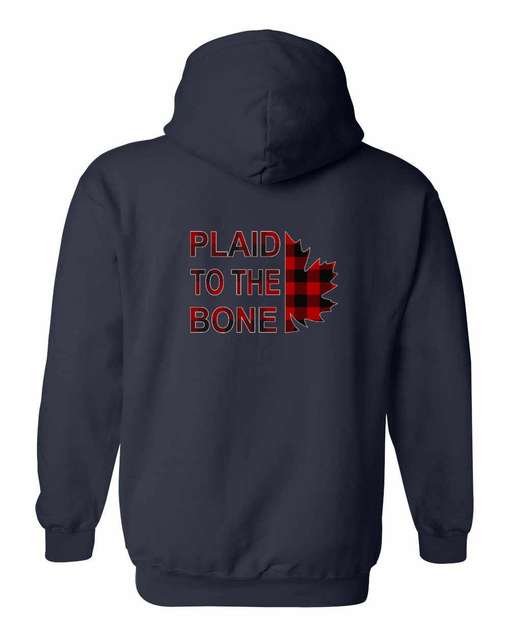 Plaid to the Bone Stacked Leaf Left Chest and Back Pullover - Gildan Canada (sewn Internationally)