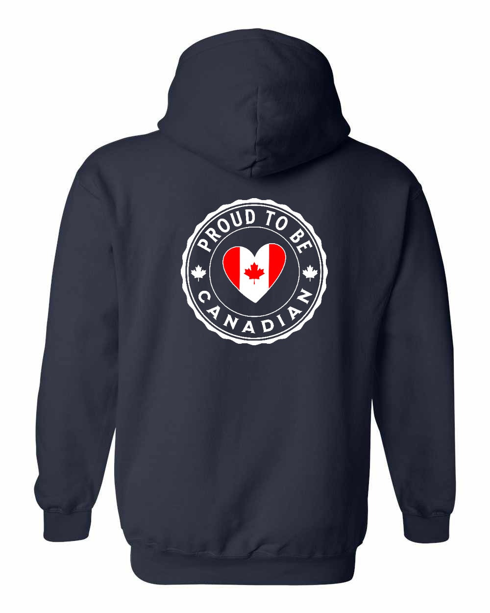 Proud to be Canadian Heart Flag Left Chest and Back Pullover - Gildan Canada (sewn Internationally)