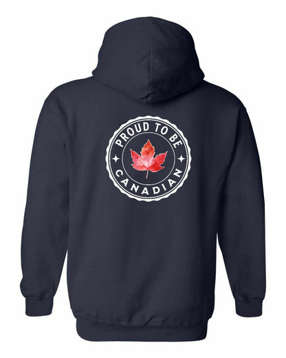Proud to be Canadian Leaf Left Chest and Back Pullover - Gildan Canada (sewn Internationally)