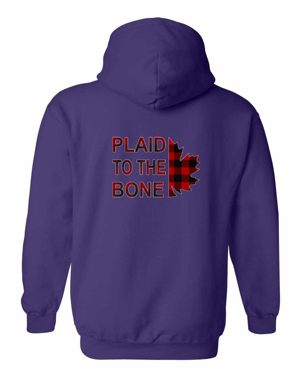 Plaid to the Bone Stacked Leaf Left Chest and Back Pullover - Gildan Canada (sewn Internationally)