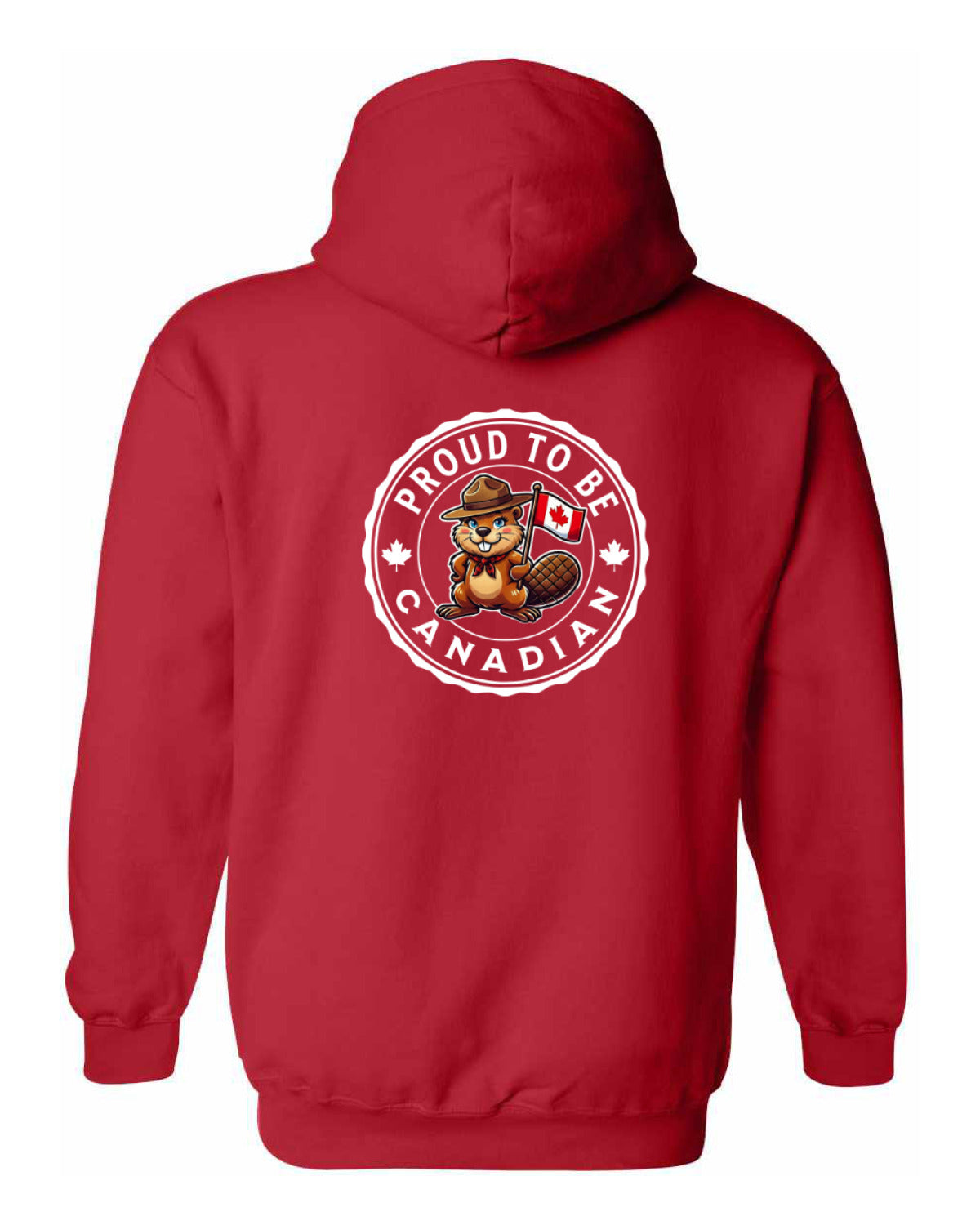 Proud To Be Canadian Female Beaver Left Chest And Back  Pullover - Unisex