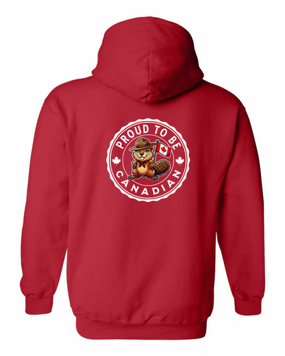 Proud To Be Canadian Female Beaver Left Chest And Back Pullover