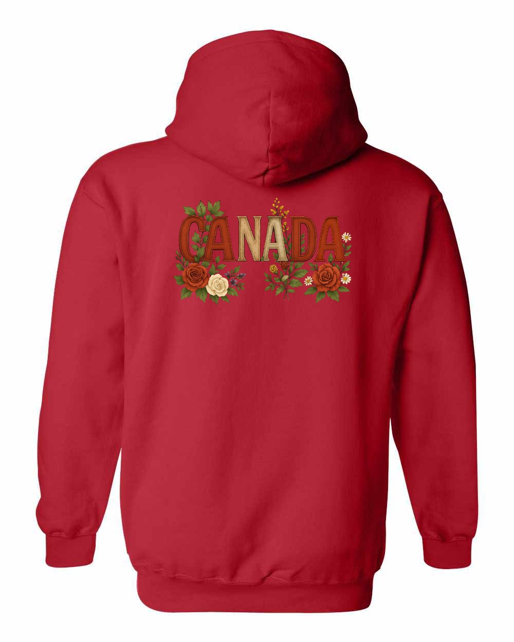 Canada Flowers Left Chest and Back Pullover - Gildan Canada (sewn Internationally)