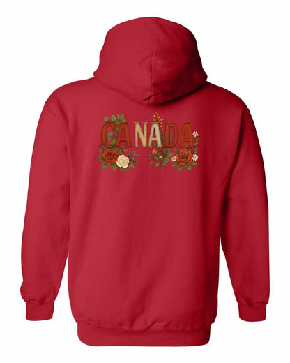 Canada Flowers Left Chest and Back Pullover - Gildan Canada (sewn Internationally)