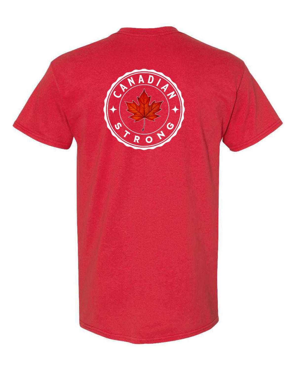 Canadian Strong Leaf Left Chest & Back Men's Tee