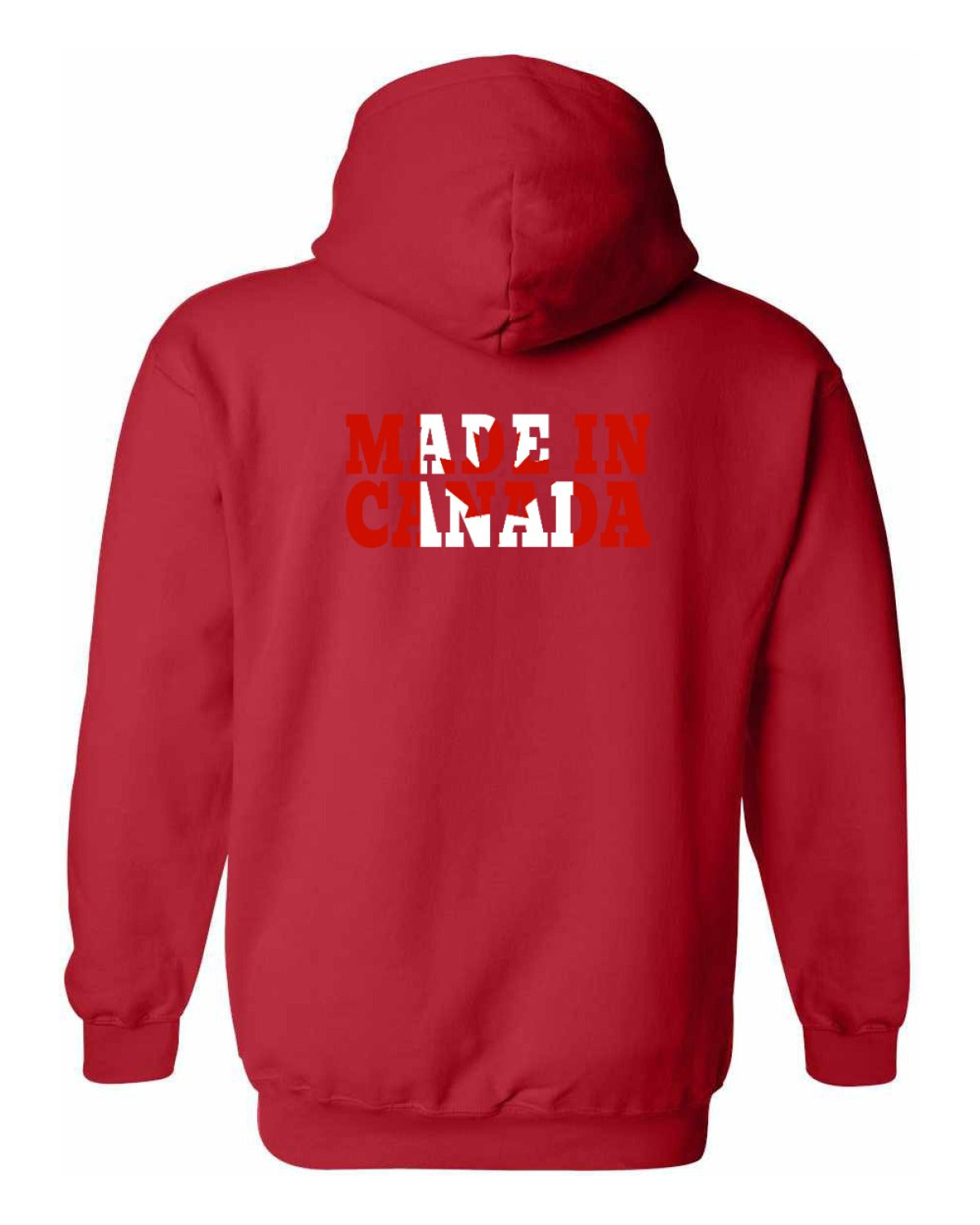 Made in Canada Flag Background Left Chest and Back Pullover - Unisex