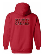 Made in Canada Plaid Background Left Chest and Back Pullover - Unisex