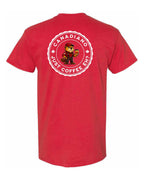 Canadiano Just Coffee Eh Male Beaver Left Chest & Back Men's Tee