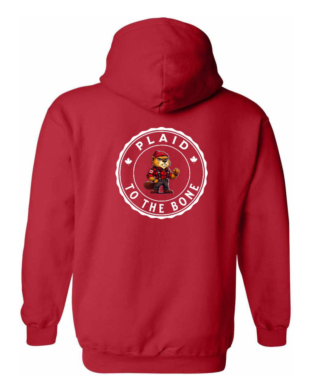 Plaid to the Bone Beaver Left Chest and Back Pullover - Unisex