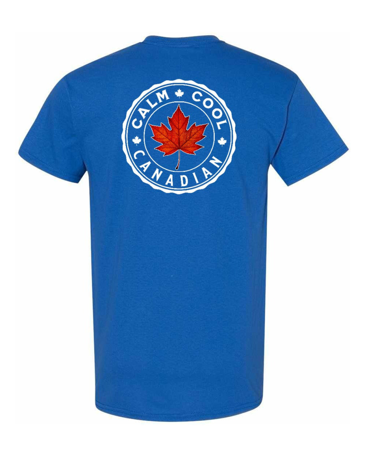 Calm Cool Canadian Leaf Left Chest & Back Men's Tee