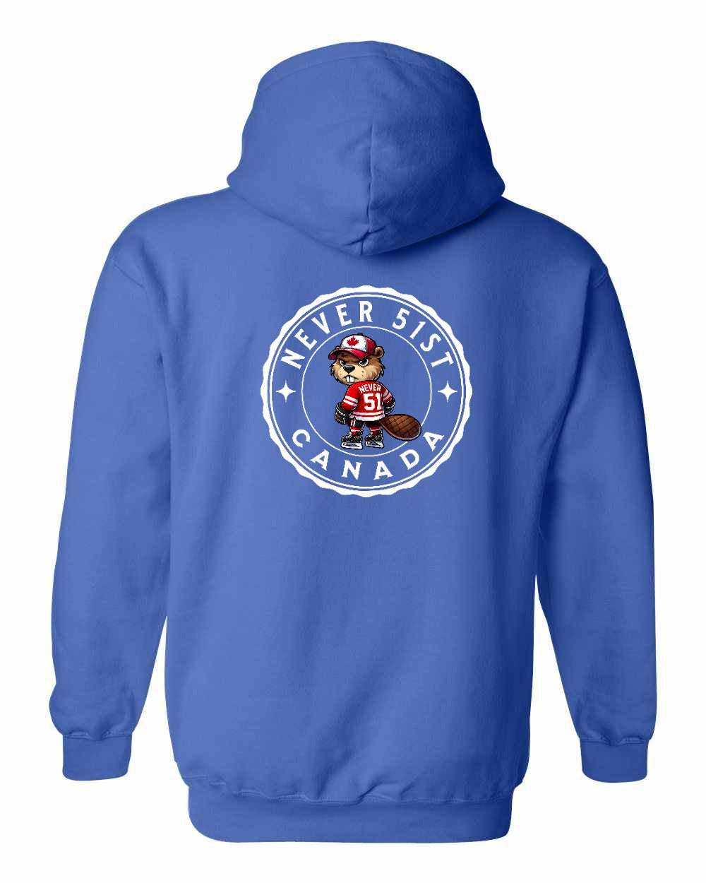 Never 51st Beaver Left Chest and Back Pullover - Gildan Canada (sewn Internationally)