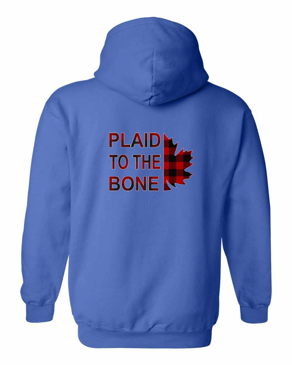 Plaid to the Bone Stacked Leaf Left Chest and Back Pullover - Gildan Canada (sewn Internationally)