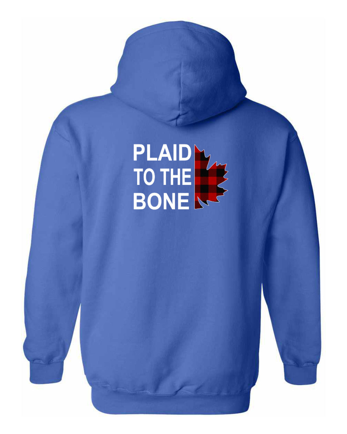 Plaid to the Bone Stacked Leaf Left Chest and Back Pullover - Unisex