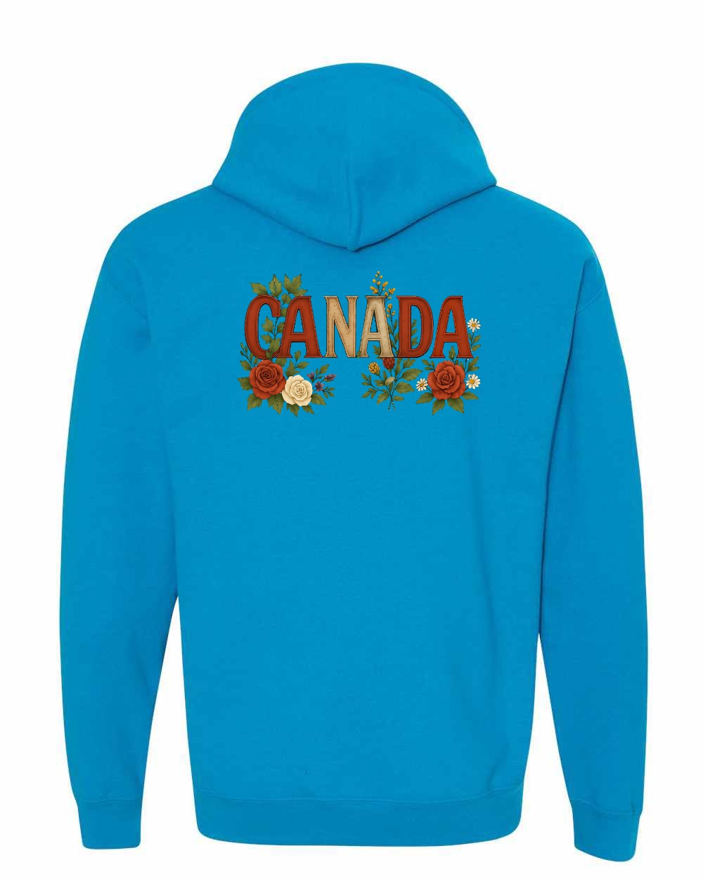 Canada Flowers Left Chest and Back Pullover - Gildan Canada (sewn Internationally)