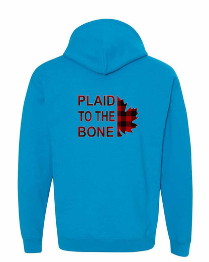 Plaid to the Bone Stacked Leaf Left Chest and Back Pullover - Gildan Canada (sewn Internationally)