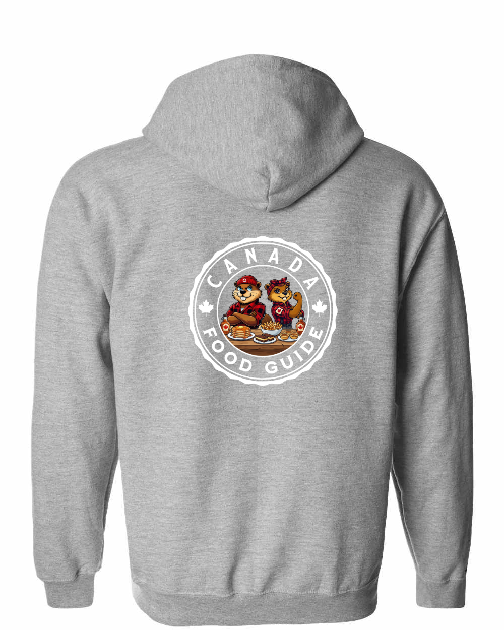 Canada Food Guide Left Chest and Back Zip Hoodie