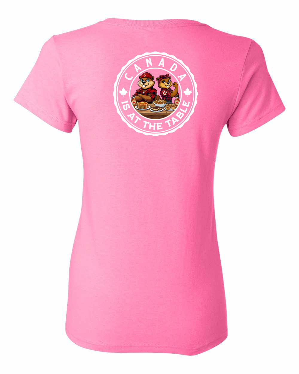 Canada Is At The Table Left Chest and Back Women's Tee