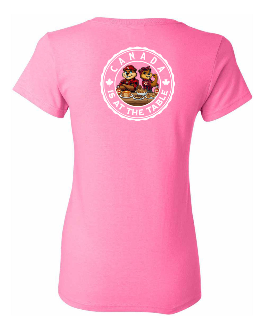 Canada Is At The Table Left Chest and Back Women's Tee