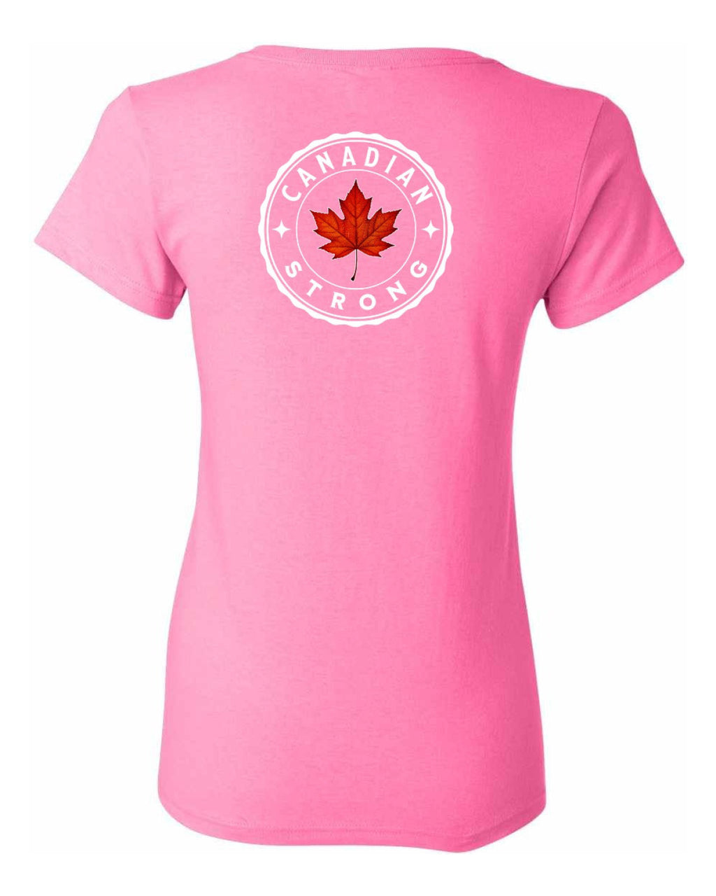 Canadian Strong Leaf Left Chest and Back Women's Tee