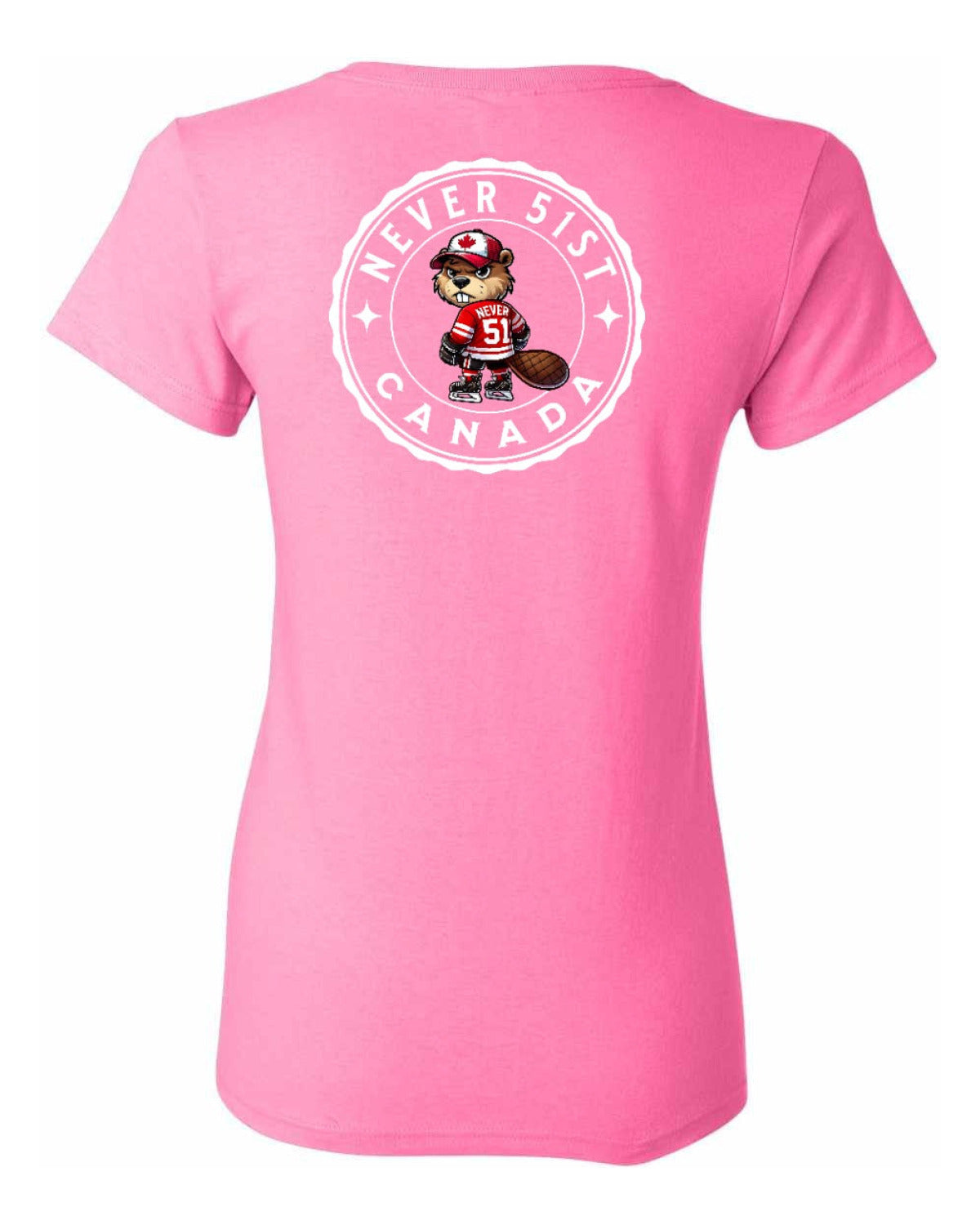 Never 51st Beaver Left Chest and Back Women's Tee
