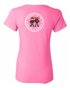 Proud to be Mean and Nasty Beaver and Moose Left Chest and Back Women's Tee
