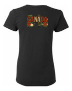 Canada Rose Design Tee Left Chest and Back Women's Tee