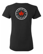 Canadian Strong Leaf Left Chest and Back Women's Tee