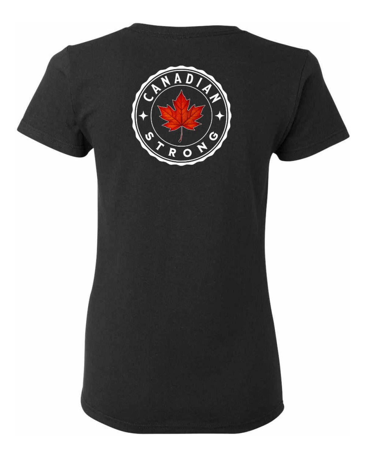 Canadian Strong Leaf Left Chest and Back Women's Tee
