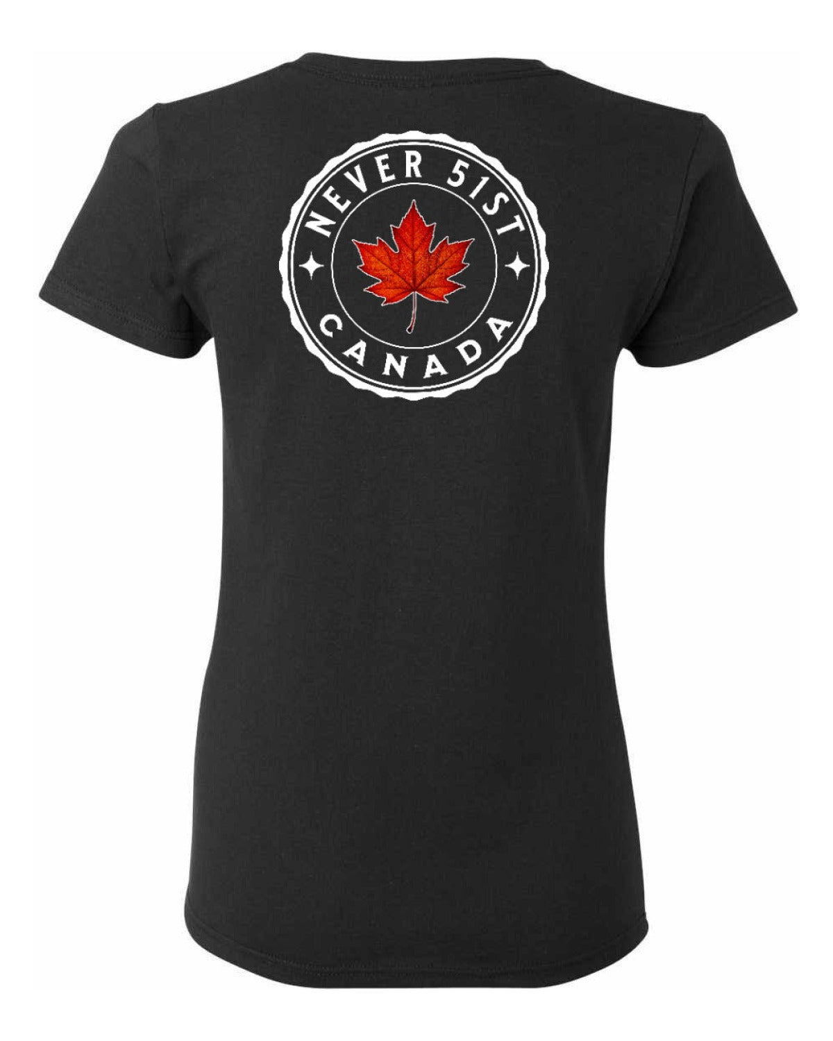 Never 51st Leaf Left Chest And Back Women's Tee