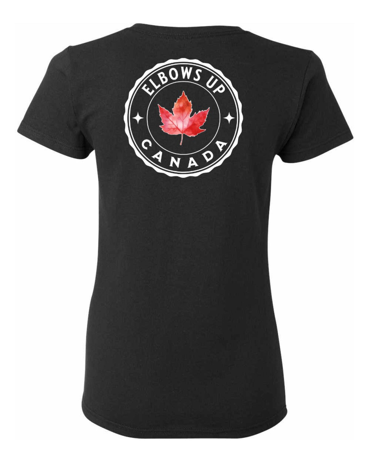 Elbows Up Leaf Left Chest and Back  Women's Tee