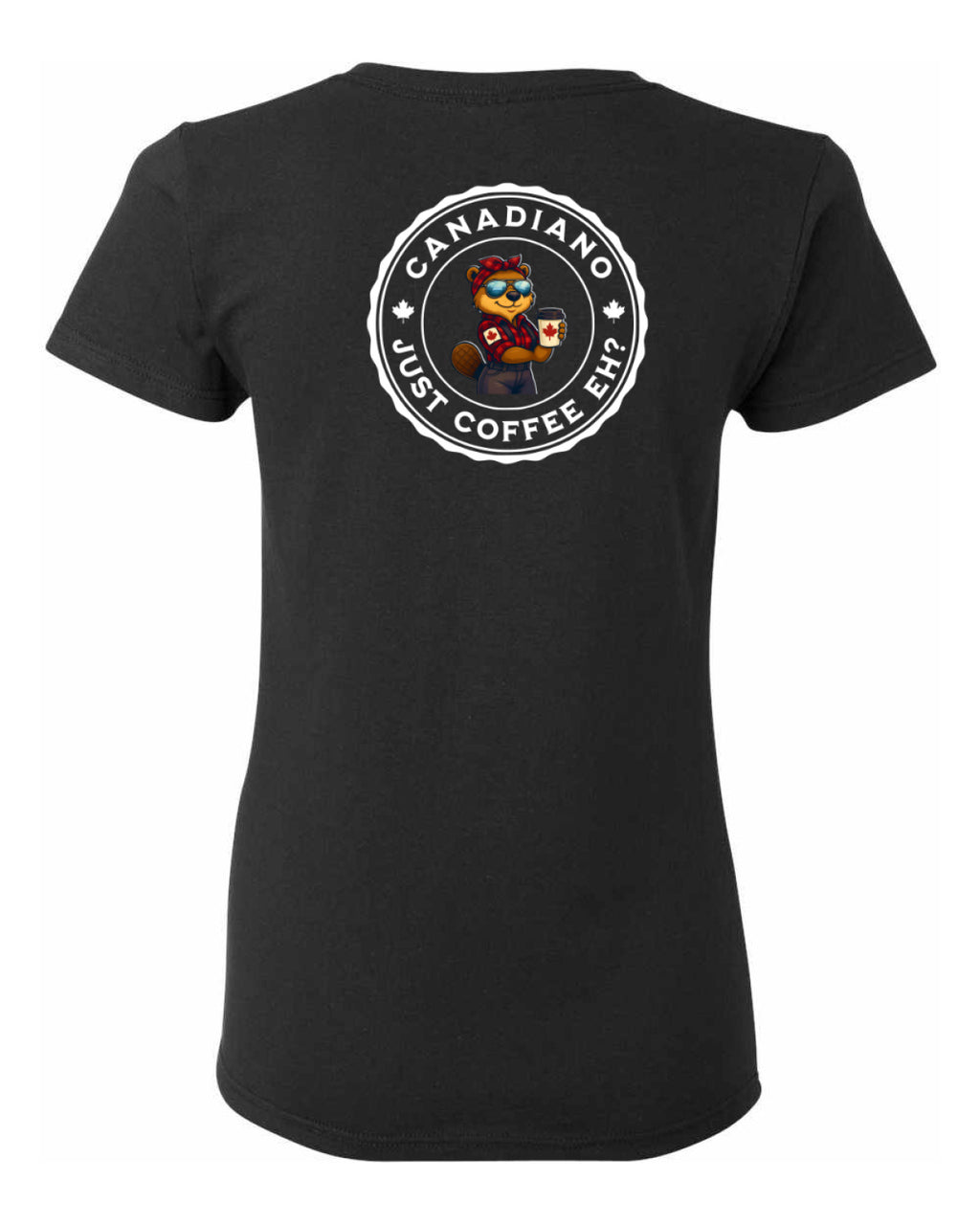 Canadiano Just Coffee eh! Rosie Sunglasses Left Chest and Back Women's Tee  (Copy)