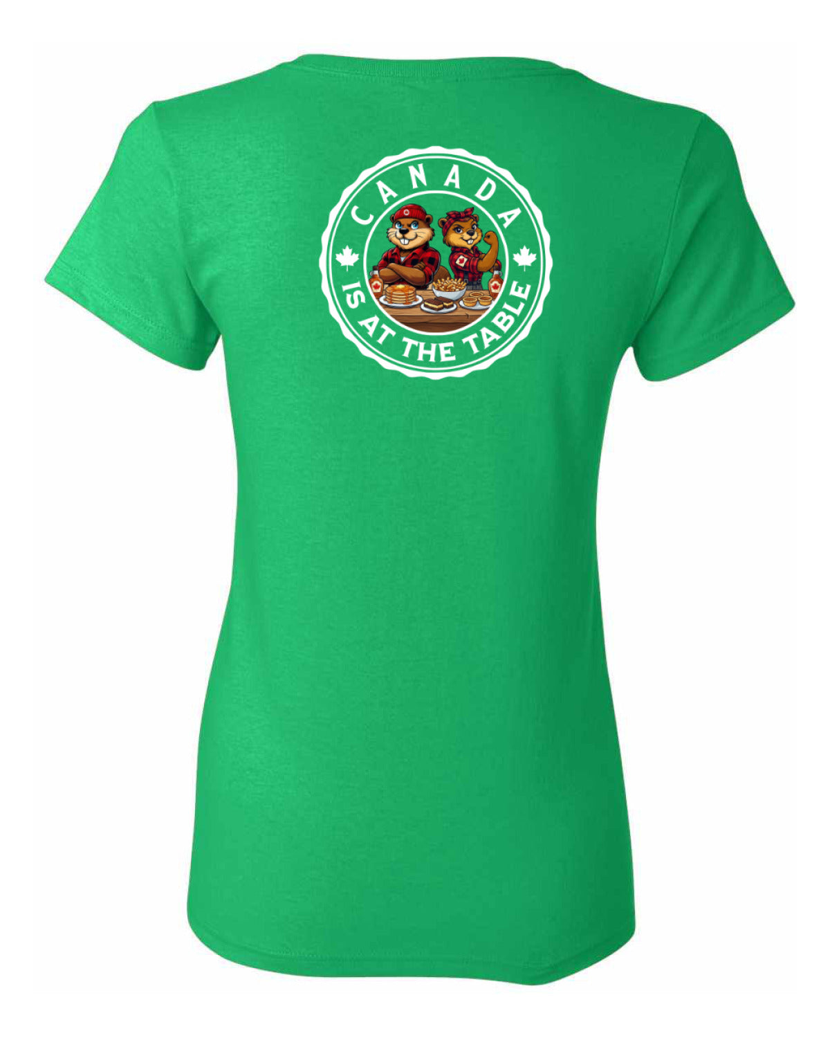 Canada Is At The Table Left Chest and Back Women's Tee