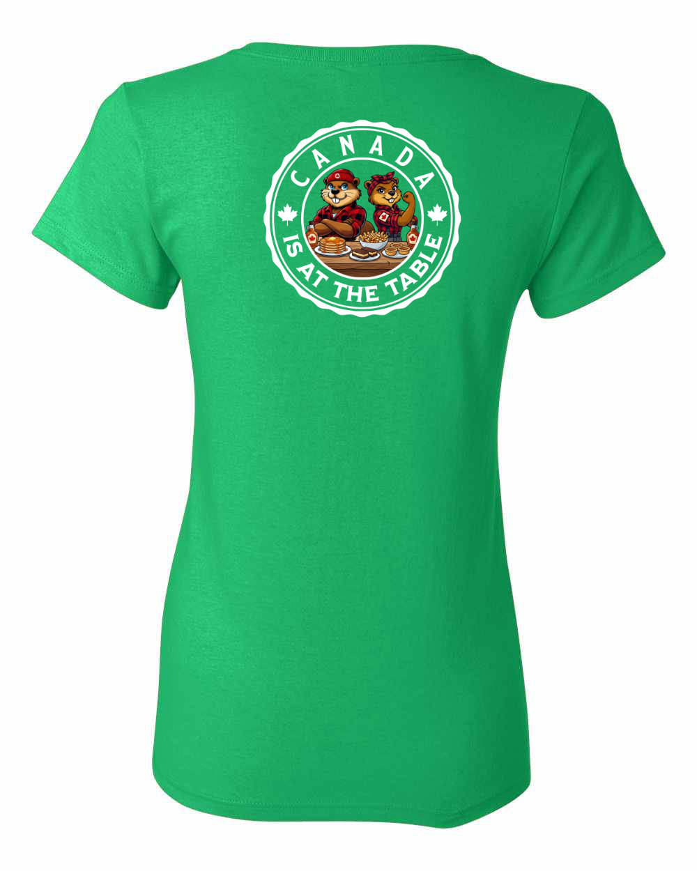 Canada Is At The Table Left Chest and Back Women's Tee