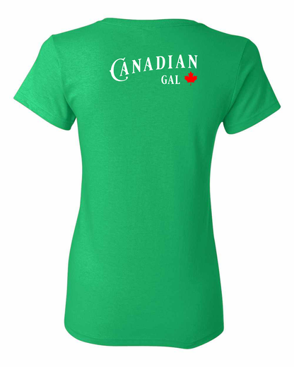 Canadian Gal Left Chest and Back Women's Tee - Gildan Canada (sewn Internationally)