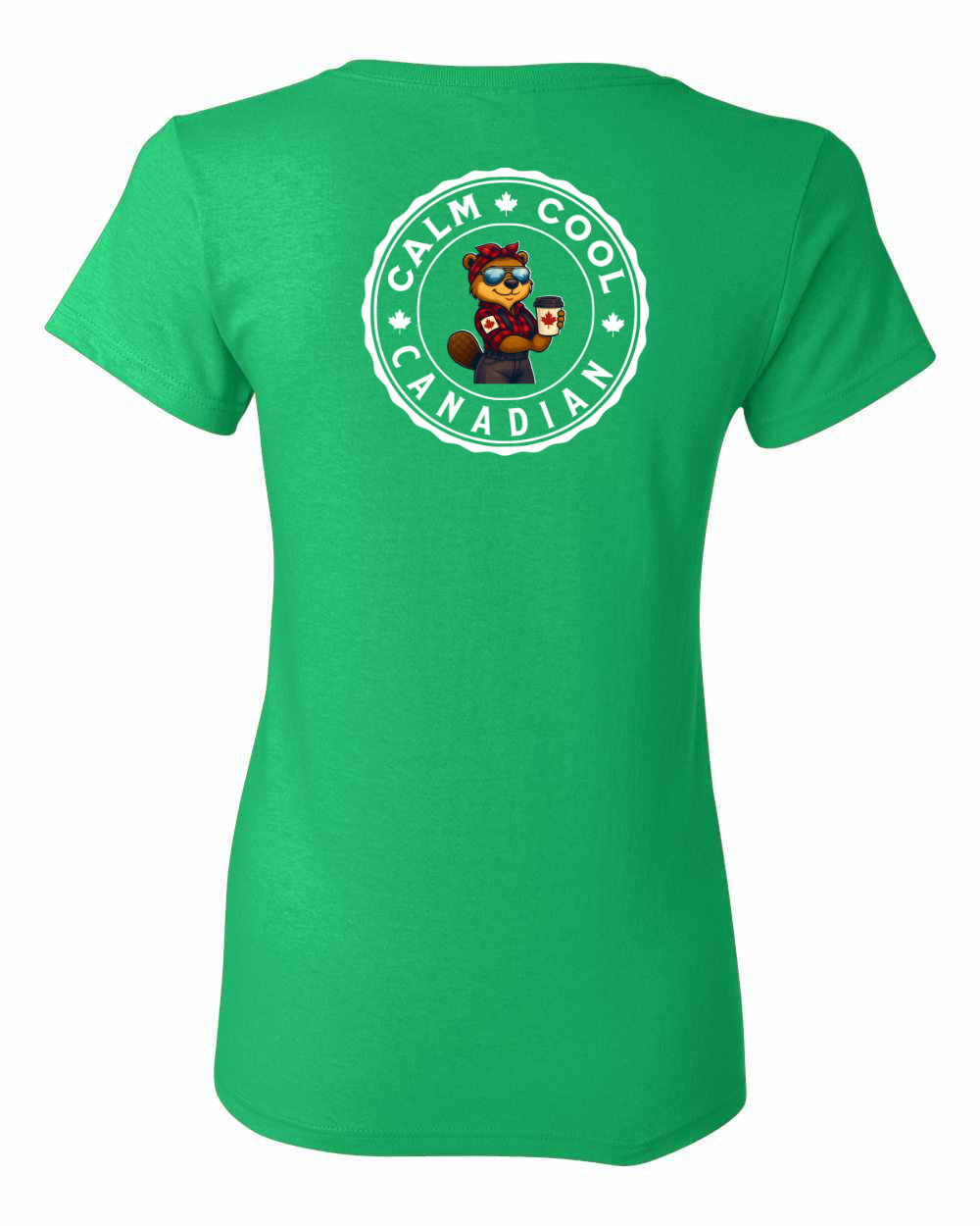 Calm Cool Canadian Rosie Sunglasses Left Chest and Back Women's Tee - Gildan Canada (sewn Internationally)