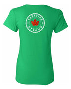 Canadian Strong Leaf Left Chest and Back Women's Tee
