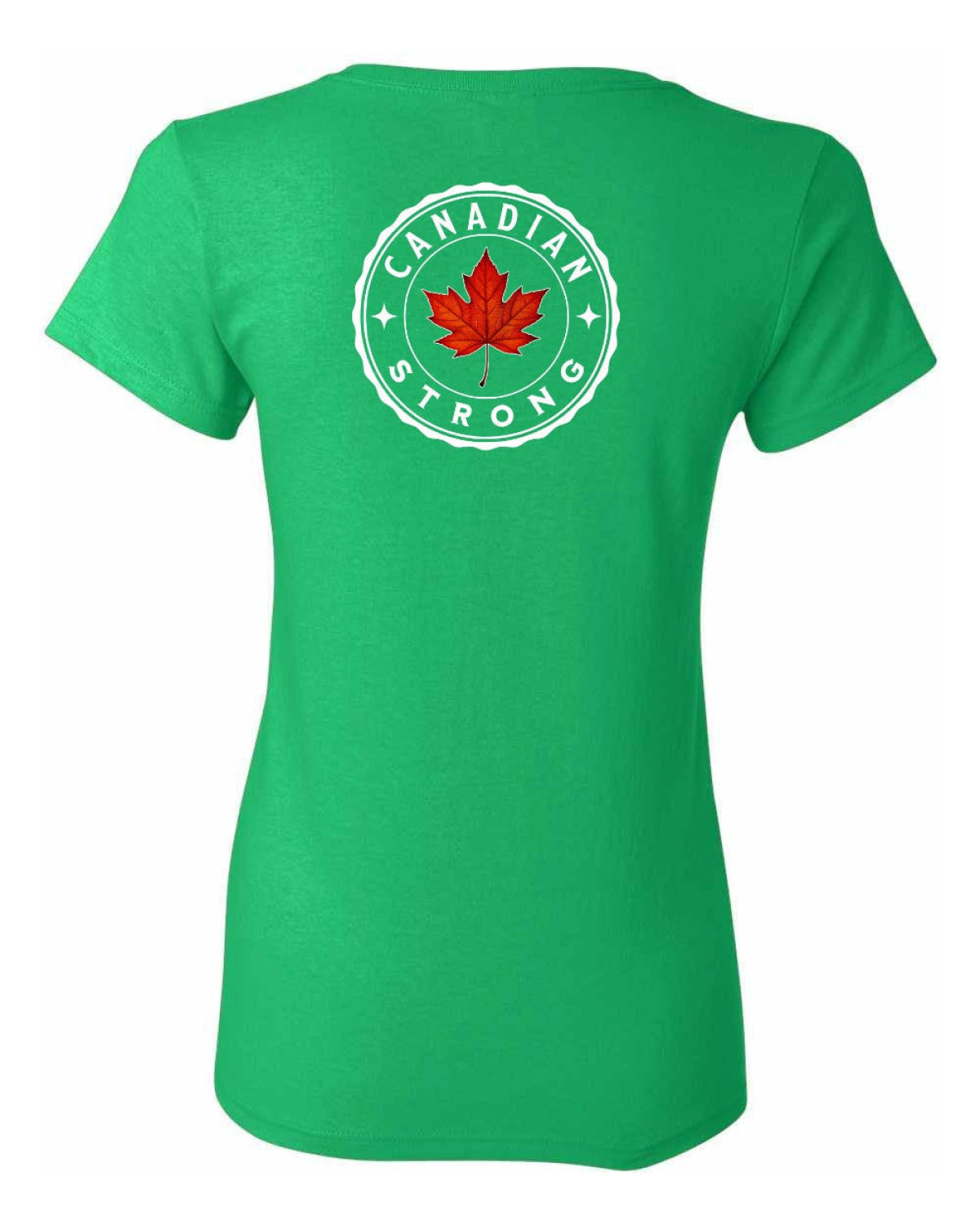 Canadian Strong Leaf Left Chest and Back Women's Tee