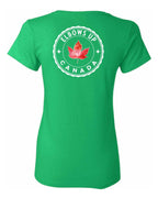 Elbows Up Leaf Left Chest and Back  Women's Tee