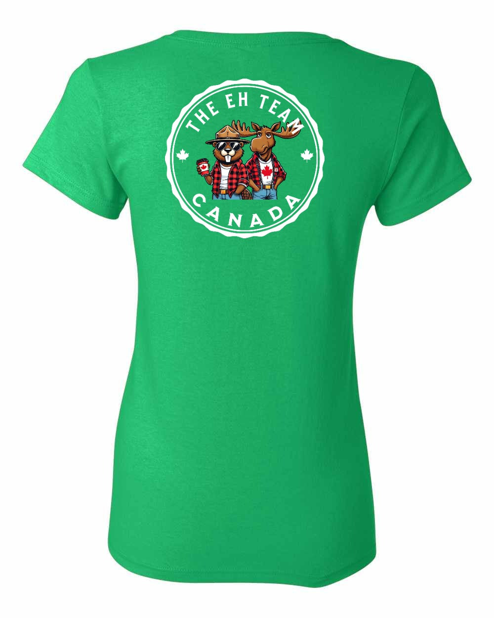 The Eh Team! Left Chest And Back Women's Tee - Gildan Canada (sewn Internationally)