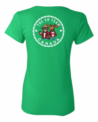 The Eh Team! Left Chest And Back Women's Tee - Gildan Canada (sewn Internationally)