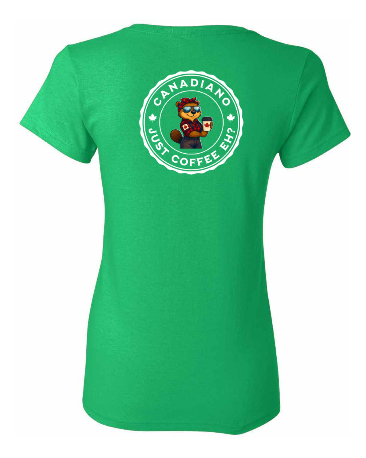 Canadiano Just Coffee eh! Rosie Sunglasses Left Chest and Back Women's Tee  (Copy)