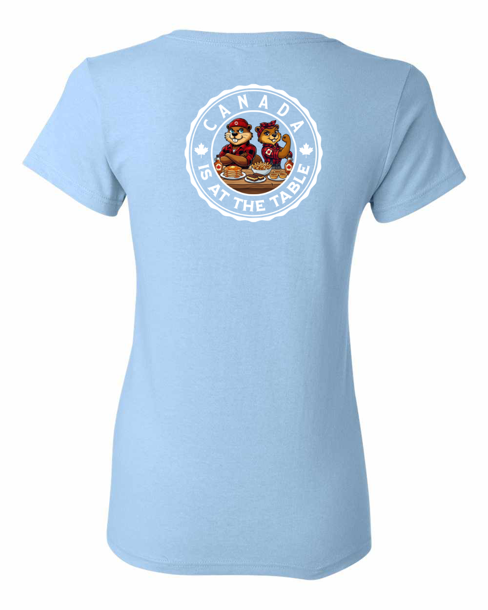 Canada Is At The Table Left Chest and Back Women's Tee